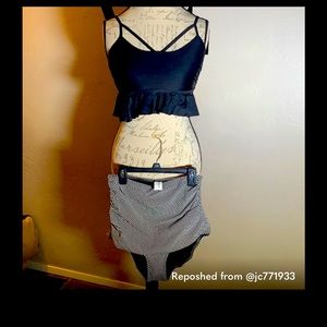 NWT  Retro Boho Flounce Falbala High Waist Bikini